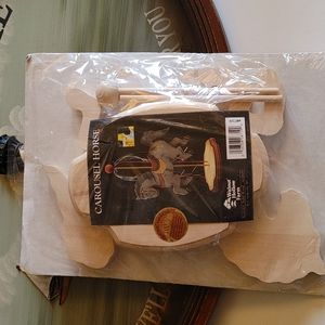 Basswood carousel horse. Assembly and paint required. Great gift idea NEW !